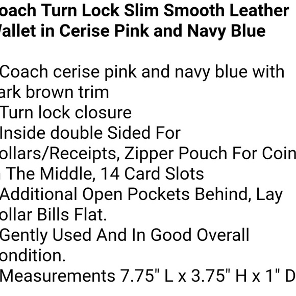 Authentic Coach Wallet - Picture 6 of 6